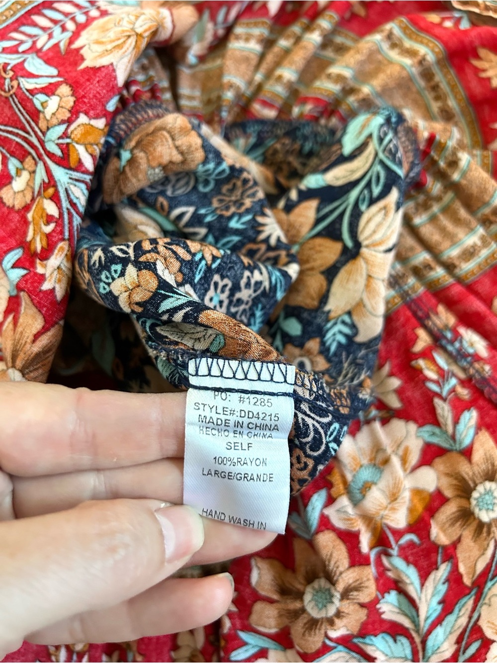 BALTIC BORN leanne midi dress boho paisley floral festival fall size L - Picture 10 of 13